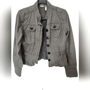 No Boundaries Canvas Olive Green Jacket Juniors 11/13